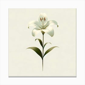 White Lily 2 Canvas Print