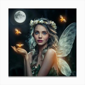 Fairy With Bees Canvas Print