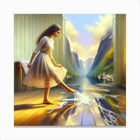 Immerse in happiness Canvas Print