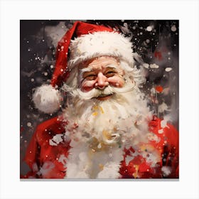 Abstract Happy Santa Clause Canvas Print