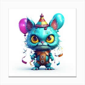 Birthday Cat 1 Canvas Print