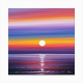 Sunset Over The Sea Canvas Print