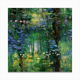 Impressionist - Water Lily Pond 2 Canvas Print