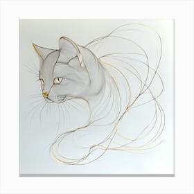 Grey Cat Canvas Print