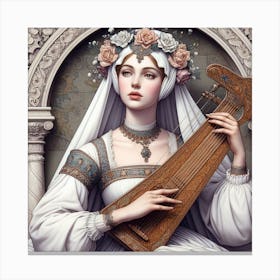 Harpist Canvas Print