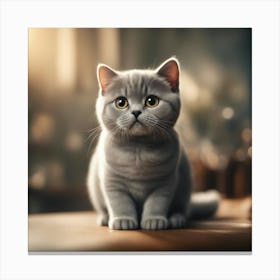 British Shorthair Kitten 1 Canvas Print