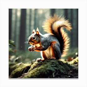 Squirrel In The Forest 248 Canvas Print