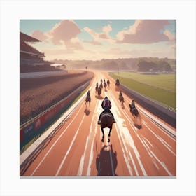 Horse Race 26 Canvas Print