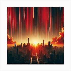 Sunset In The City Canvas Print