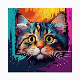 Cat Painting 4 Canvas Print