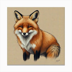Fox Drawing 3 Canvas Print
