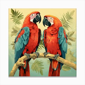 Parrots On A Branch Toile