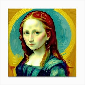 The Youthful Mystery of Mona Lisa Canvas Print