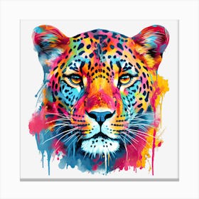 Colorful Leopard 1 Leinwandbild