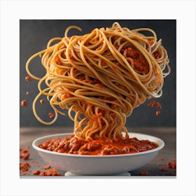 Spaghetti With Sauce Canvas Print