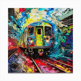 Train On The Tracks 2 Canvas Print
