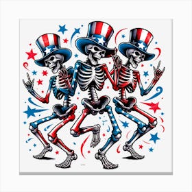 American Skeletons 1 Canvas Print