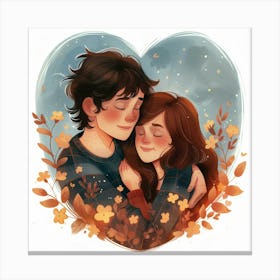 Couple In Love Canvas Print