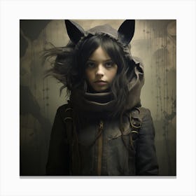 Cat Girl Canvas Print