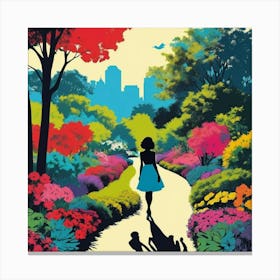 Girl In The Park Canvas Print