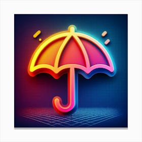 Neon Umbrella Canvas Print