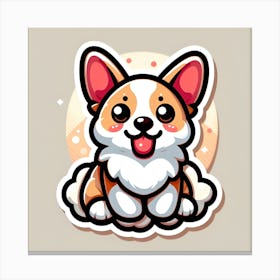 Corgi Sticker 1 Canvas Print