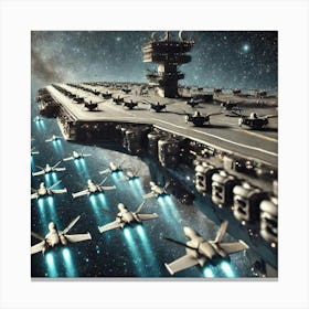 A Close Up Scene Of The Aurora Beacon Carrier In S Canvas Print