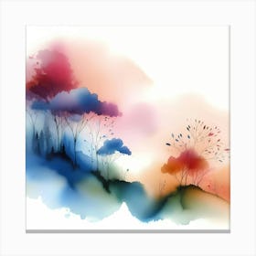 Abstract Watercolor Painting 22 Canvas Print