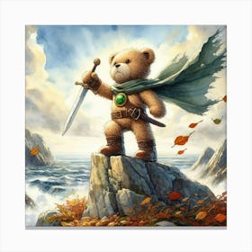 Teddy Bear With Sword 6 Canvas Print