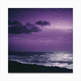 'Purple Sea' night Canvas Print