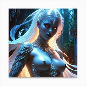Ghost Glowing Ghost Girl 7 Canvas Print