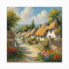 Thatched Cottages Stampe su tela