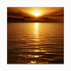 Sunset Over The Water Canvas Print