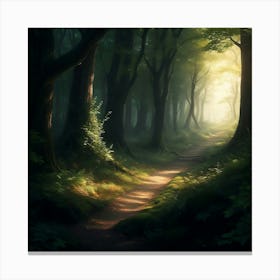 The Forest Path Canvas Print