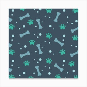 Bons Foot Prints Pattern Background Canvas Print