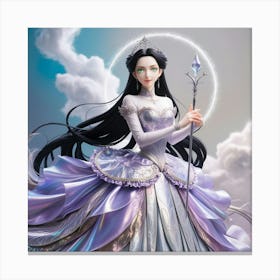 Anime princes in the sky wall. Art Canvas Print