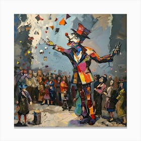 The Jester's Grand Performance Canvas Print