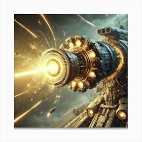 A Focused Sci Fi Depiction Of Solar Lance Canvas Print