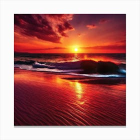 Sunset On The Beach 200 Canvas Print