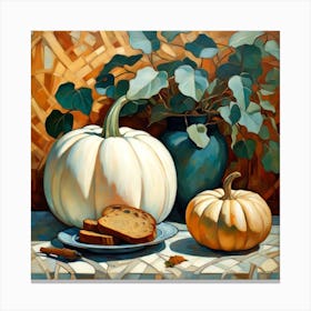 Pumpkins Tablescape Canvas Print