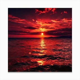 Sunset Over The Ocean 132 Canvas Print