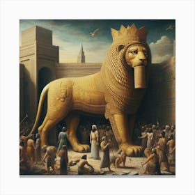 Lion Of Babylon45 Canvas Print