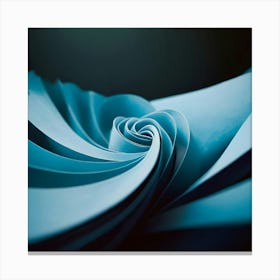 Abstract Blue Paper 4 Canvas Print