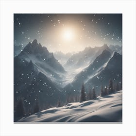 Snowy Mountains 8 Canvas Print