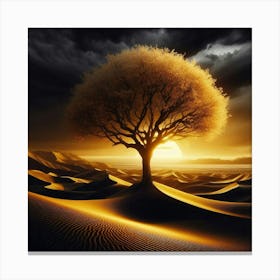 Tree In The Desert 14 Canvas Print