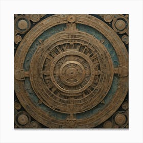 Aztec Calendar paintings art print Canvas Print