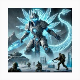 A Sci Fi Themed Scene Showcasing The Yin Ice Serpe Psychological Warfare Canvas Print