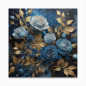 Blue roses 1 Canvas Print