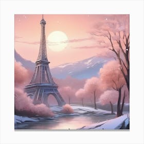 Eiffel Tower Magical Landscape Canvas Print