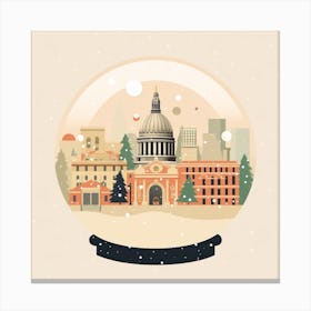 London United Kingdom 4 Snowglobe Canvas Print
